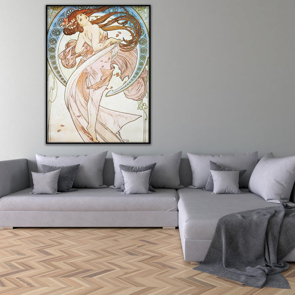 Alphonse Mucha Art Prints - Dance Dancer Poster - Abstract Canvas Wall Art - Vintage French Nouveau Advertisement