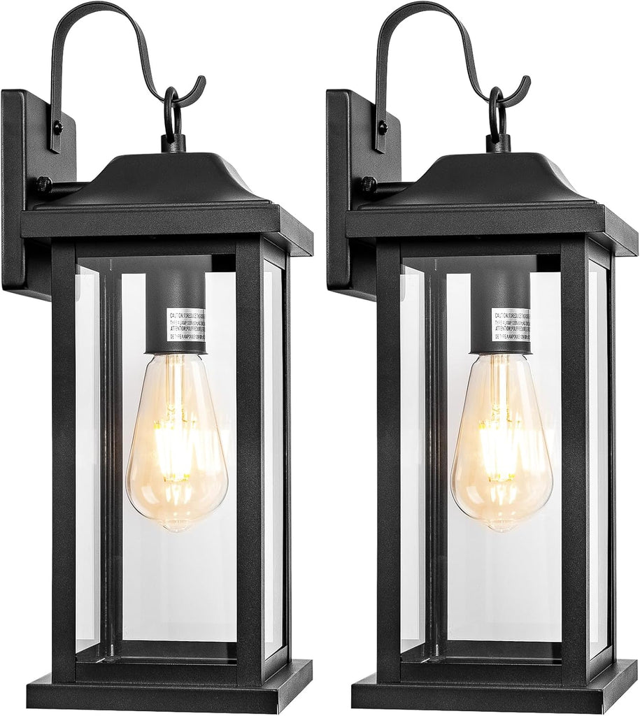 2-Pack Large Outdoor Light Fixtures IP65 Waterproof