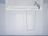Walk In Tub 53'' x 26'' Left Drain Soaking in White, Indulge in Ultimate Luxury, Comfort, and Safety with ANZZI