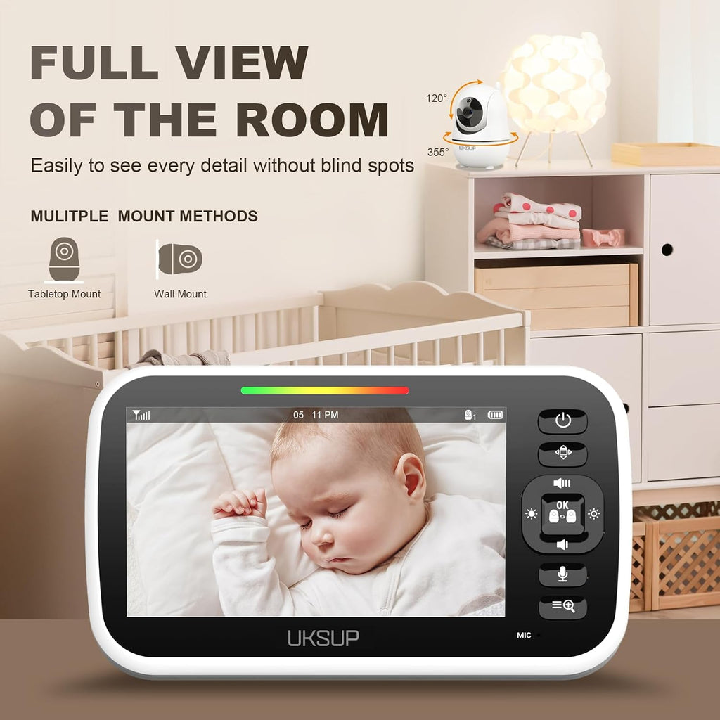 Baby Monitor with Camera and Audio with 30 hrs Battery Life & No WiFi