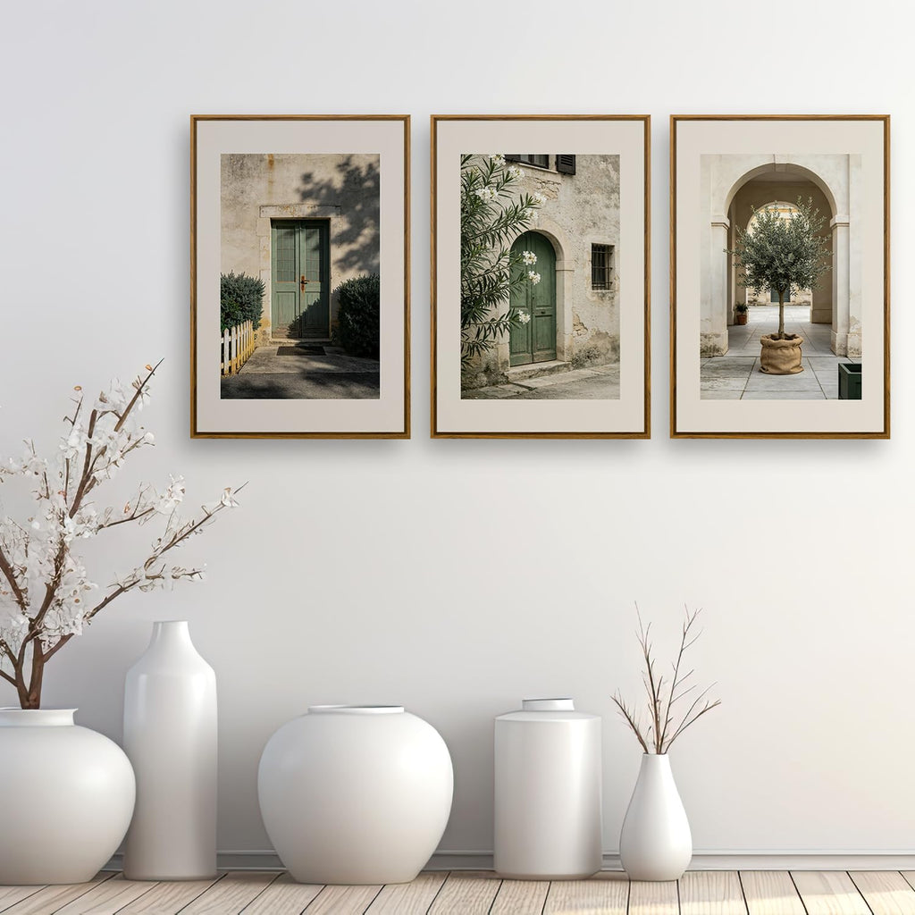 Italy Architecture Wall, Framed Green Olive Tree Print