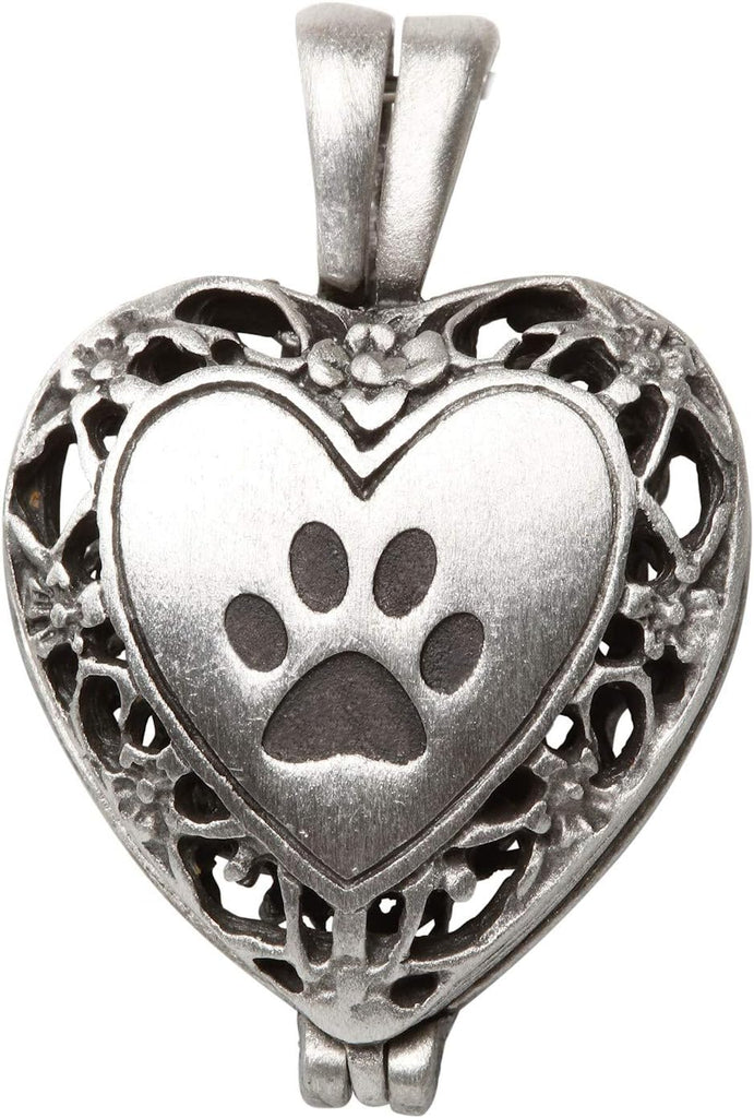 Paw Prints on My Heart Pet Memorial Picture Frame, 2.25-inch by 2.5-inch Photo, Silver