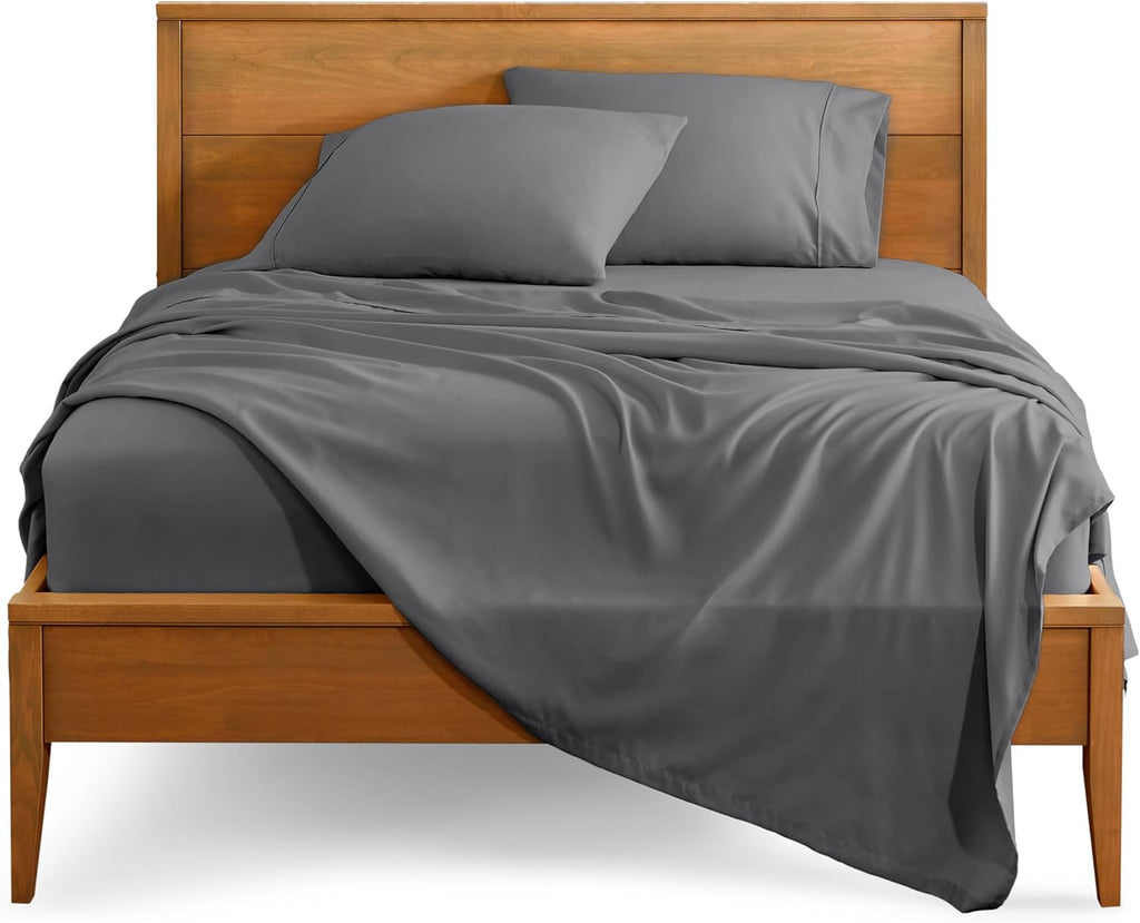 King Sheet Set - 1800 Ultra-Soft Microfiber King Bed Sheets - Double Brushed - Deep Pockets - Easy Fit - 4 Piece Set