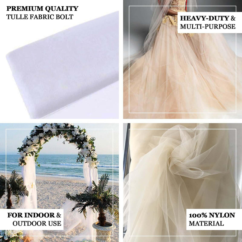 108" x 50 Yards Extra Large Soft Wedding Tulle for Party Decorations Banquet Event Sewing DIY Crafts Fabrics - Sage