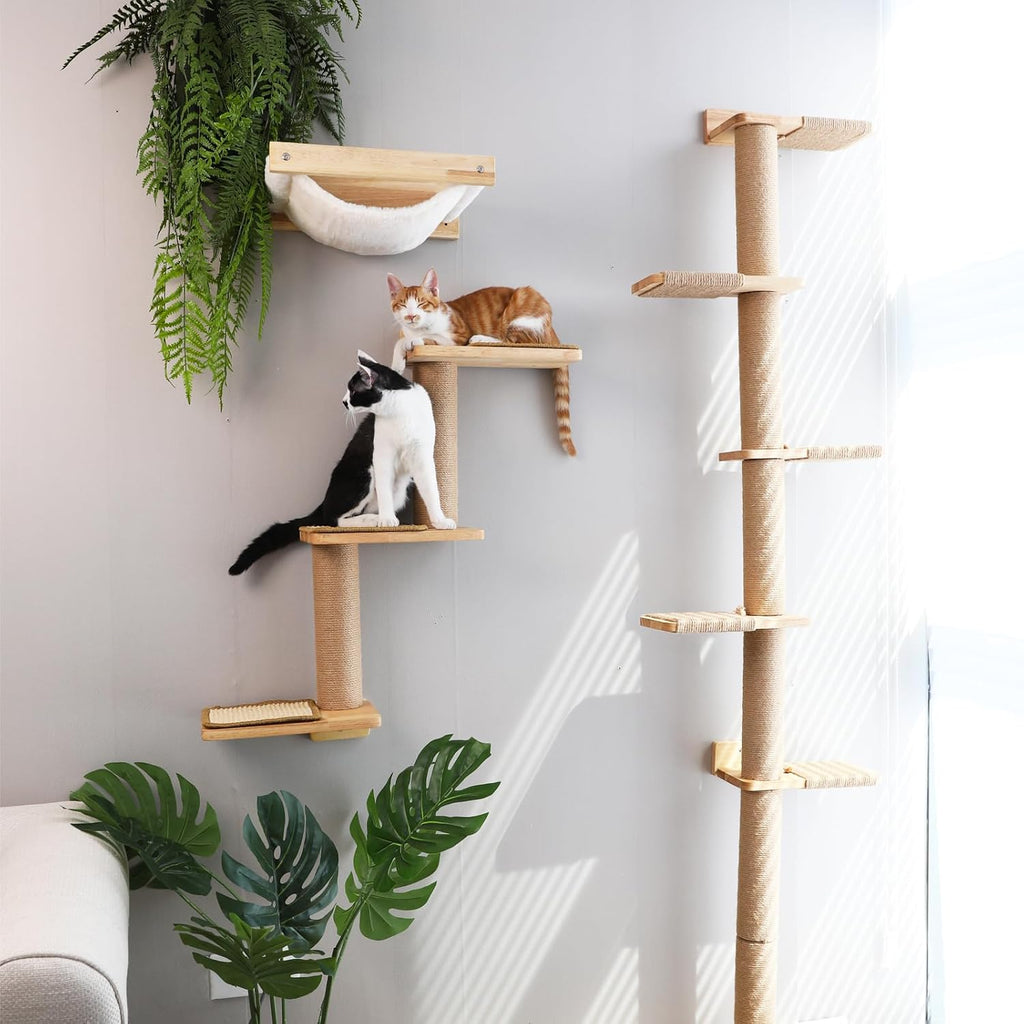 Cat Wall Shelves, 3 in 1 Transformable Cats Scratching Post