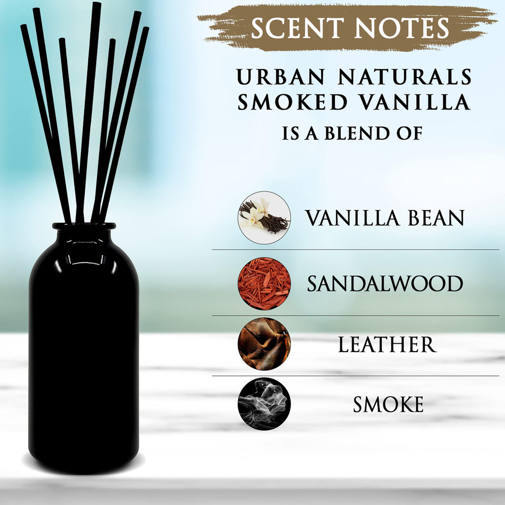 Reed Diffuser Set, Smoked Vanilla - Bathroom Shelf Décor