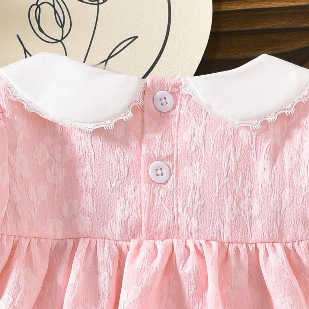 Baby Girl Summer Outfits Smocked Tops Shorts Set With Headband