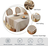Rustic Tablecloth Cotton Linen Waterproof Tablecloths Washable Table Cloths Dining,Party,Holiday,Chr