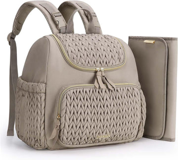 Diaper Bag Backpack, Stylish Mini Baby Bag with Changing Pad