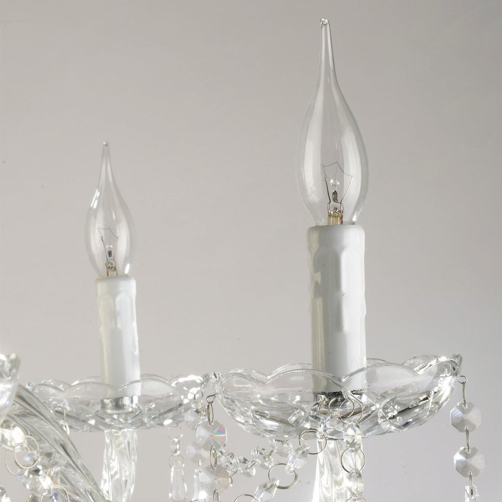 6 Light Chandelier Modern K9 Crystal Chandelier Lighting, Clear Crystal Ceiling Light Fixture Pendant Lamp for Dining Room Bathroom Bedroom Livingroom A100-B00YSMM78E