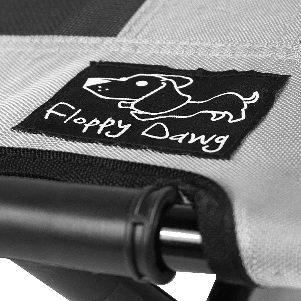 Just Chillin' Elevated Dog Bed. Cool Cot with Removable Canopy Shade. Indoor or Outdoor Pet Use. Lightweight