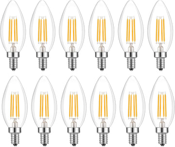 E14 LED Bulb Dimmable,110V 400LM 40W Equivalent Warm White 3000K,E14 European Base Candelabra LED Bulbs,C35 Clear