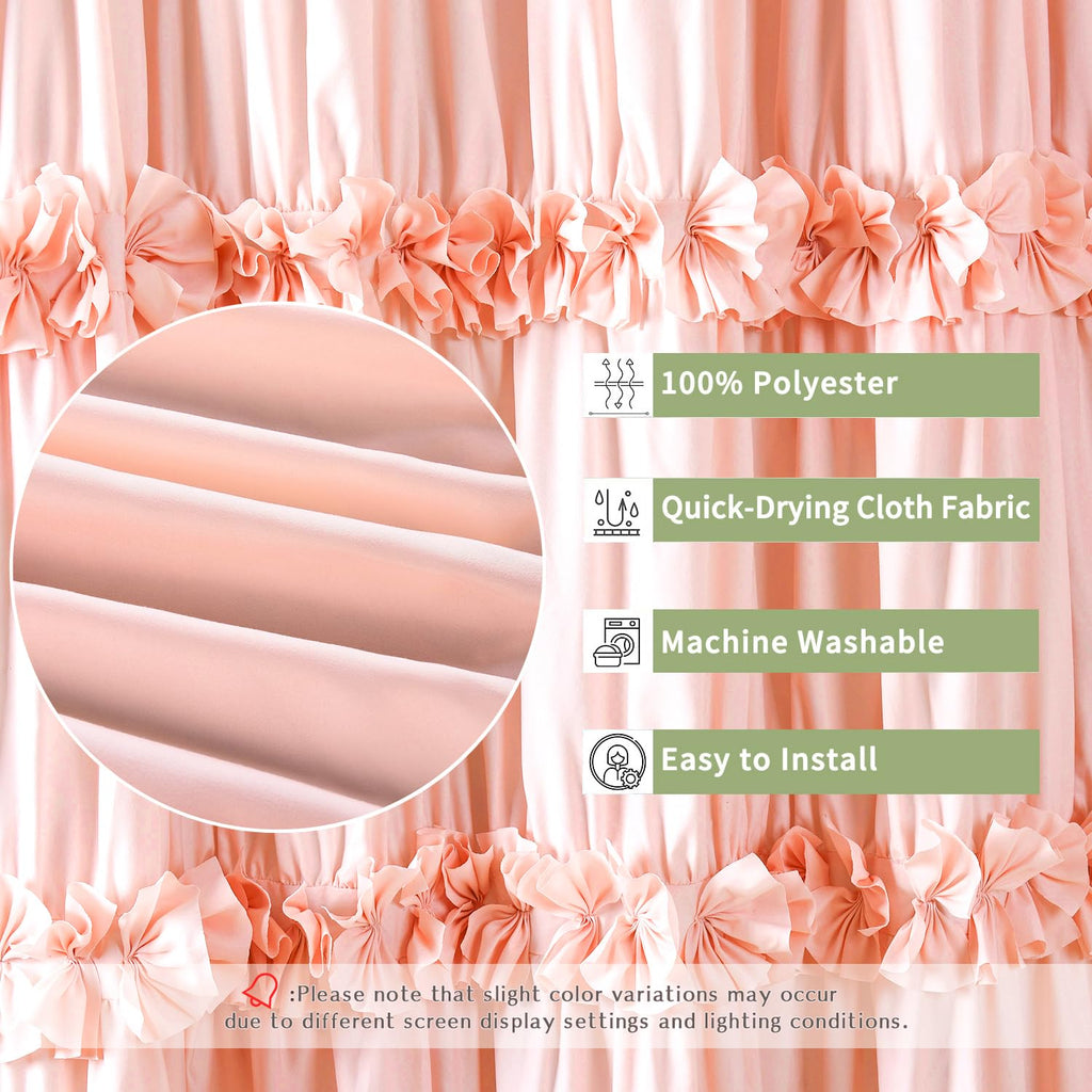 Peach Ruffle for Master Bathroom