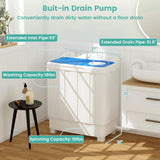 28 Lbs Portable Washing Machine, Portable Washer for Apartment with 18 Lbs Washer, 10 Lbs Spinner, Mini Compact Top