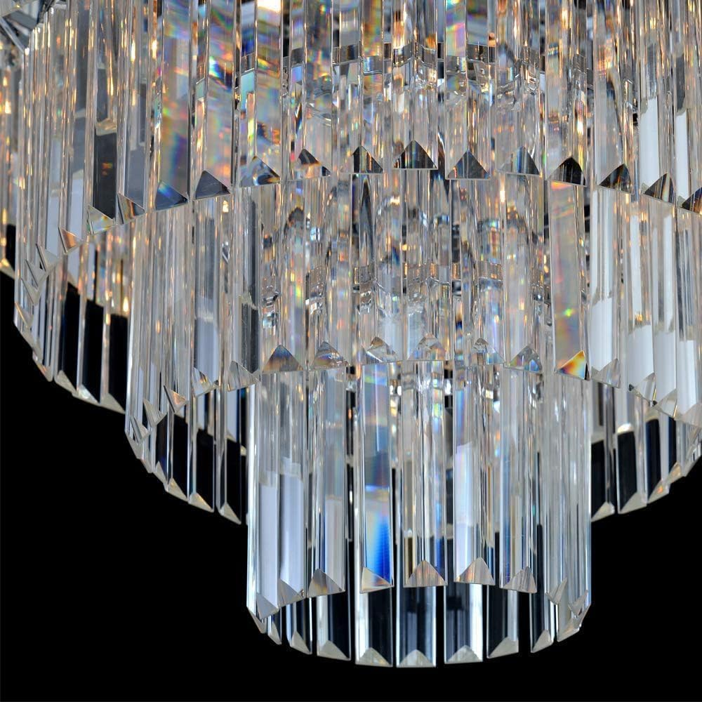 Inspired Odeon Style 24-Light Chrome Crystal 7-Tier Modern Chandelier W39.4" - A107-B07G419G5Z