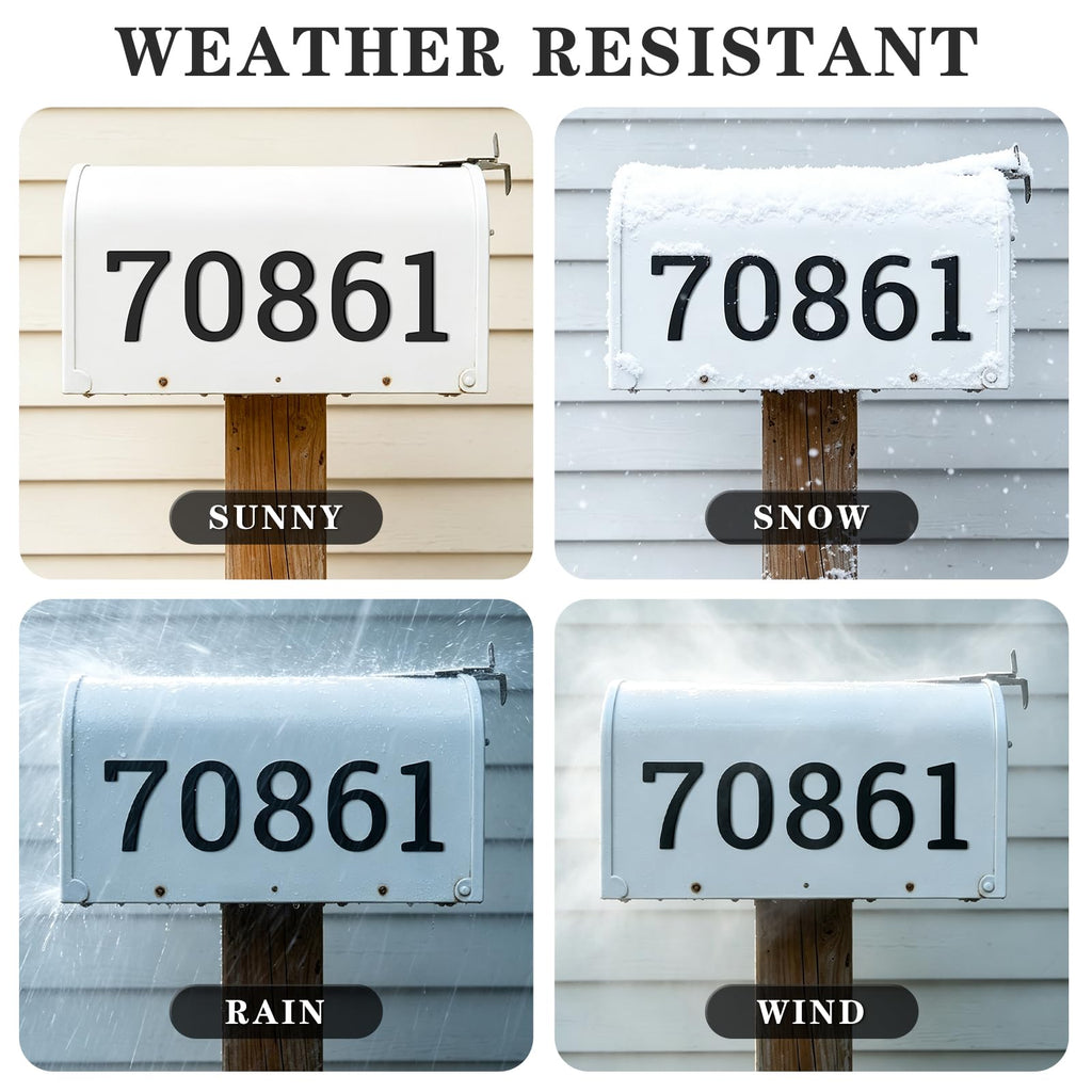 12" Acrylic House Numbers, Self-adhesive Mailbox Numbers for outside (5)