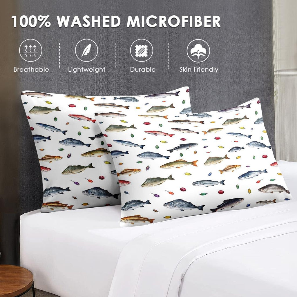 7 Pcs Comforter Set, Fish Coastal Bedding