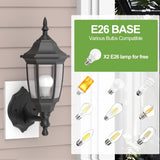 Plastic Outdoor Wall Light Fixtures with Bulbs, Waterproof and Anti-Corrosion Porch Sconces