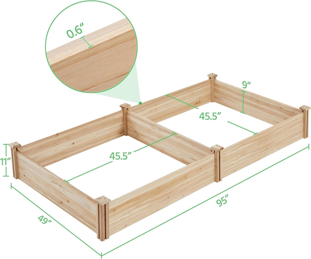 Wooden Raised Garden Bed Outdoor Planter Box, Wood | Made of fir wood, this raised planter provides simple setup