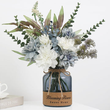 Faux Flowers in Vase, Artificial Flowers in Vase, Table Centerpieces, Flower Centerpieces for Tables, Fake Flowers in