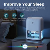 60 OZ Dehumidifiers for Home, Dual-Semiconductor Quiet Dehumidifier with Timer Sleep Mode Auto