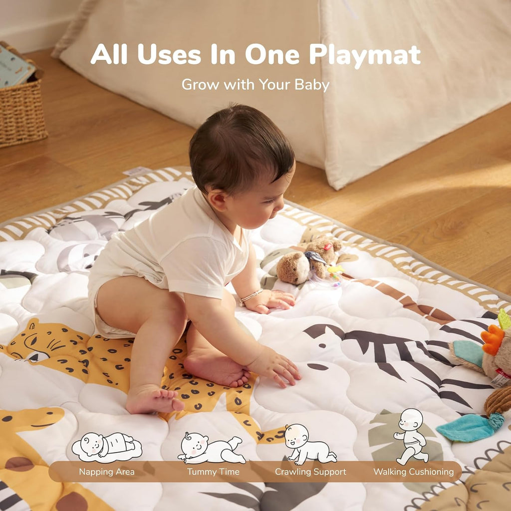 Baby Play Mat for Floor, 50"x50" Thickened Playpen Mat