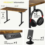 Electric Standing Desk, 45 x 24 Inches Sit Stand up Desk