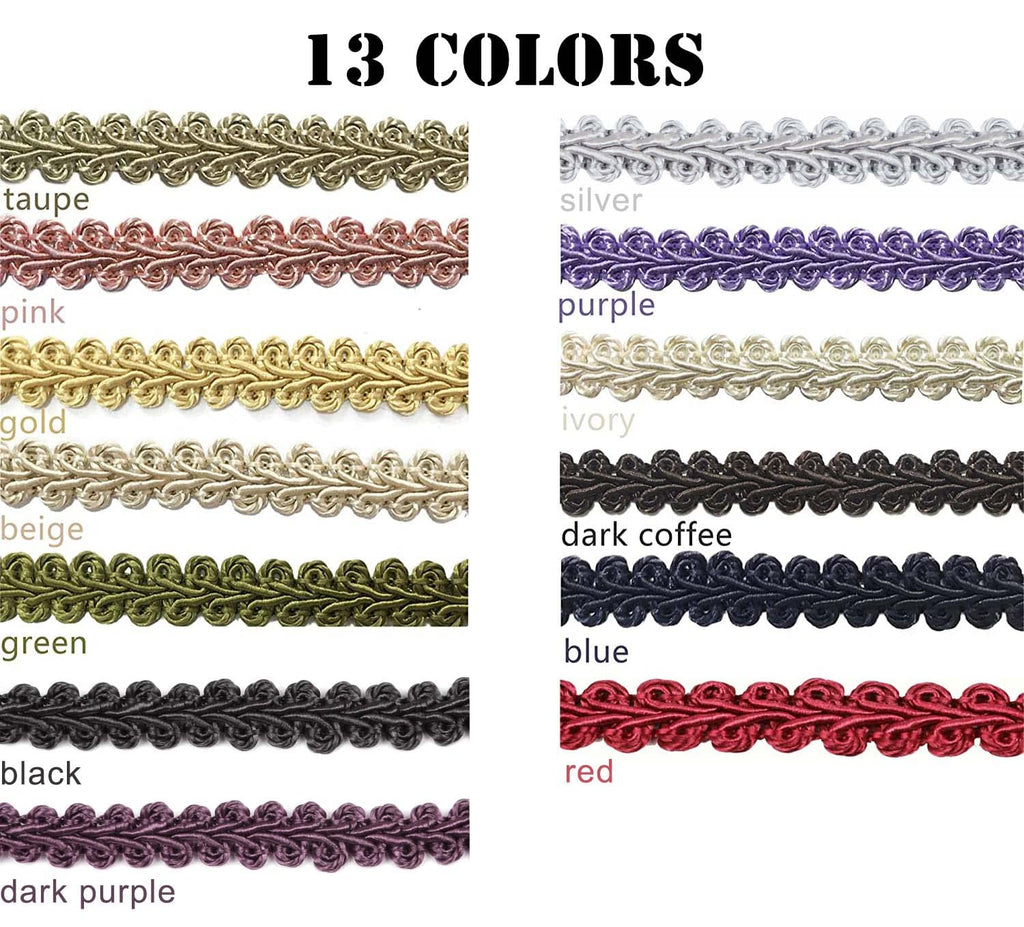 Braid Trim Green 1/2 inch 13.6 Yards French Gimp Trim