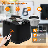 Portable Sauna Steamer Machine with Remote Control, 3L 1200W Upgrated Steam Generator for Sauna, 9 Levels