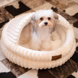 Cat Cave Bed for Indoor Cats, Washable Covered Cat Bed Hooded Kitty Bed Soft Fluffy Pet Bed for Puppy and Small