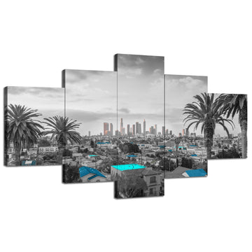 Los Angeles Wall California City Canvas Print(60x32 inches)