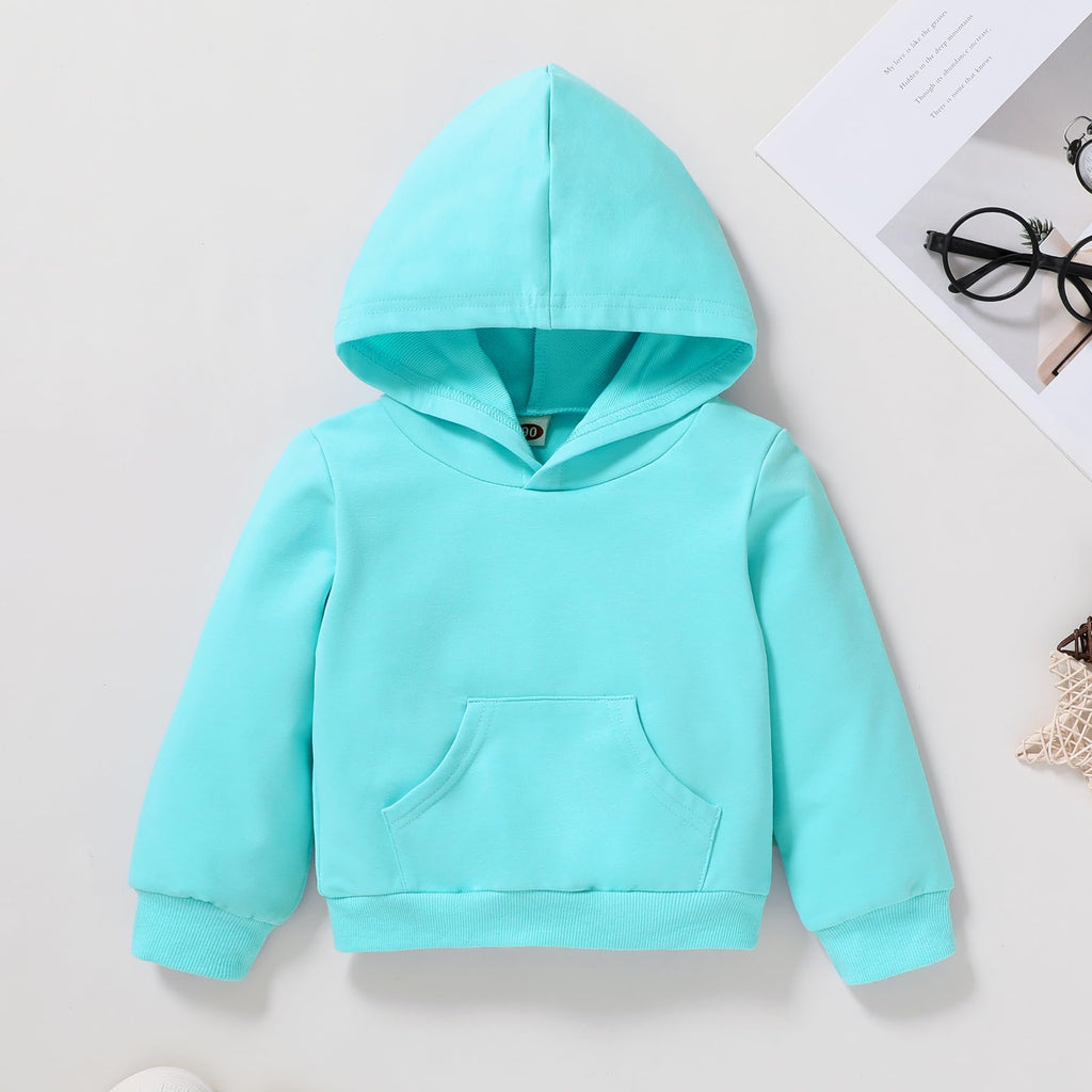 Baby Outfits for Girl Boy Toddler Sweatsuit Hoodie Set (Solid Color-Blue, )