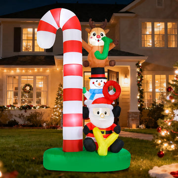 Christmas Inflatable Outdoor Decor, 8FT Giant Candy Cane