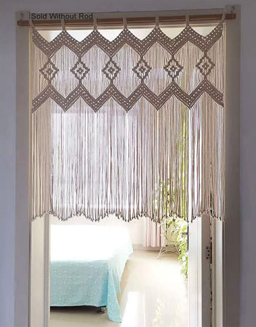 Macrame Curtains Macrame Valance Doorway Window Curtain Panels