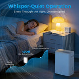 2500 sq.ft Dehumidifier for Home and Basement,Max 34 Pints Dehumidifier with Drain Hose,Ultra Quiet with Auto Defrost