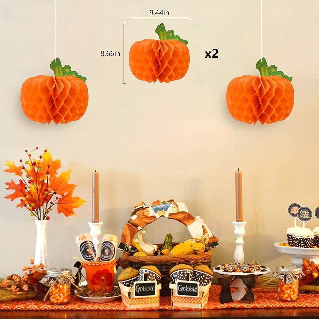 Thanksgiving Decorations Set with Banner and Garland - Set of 40