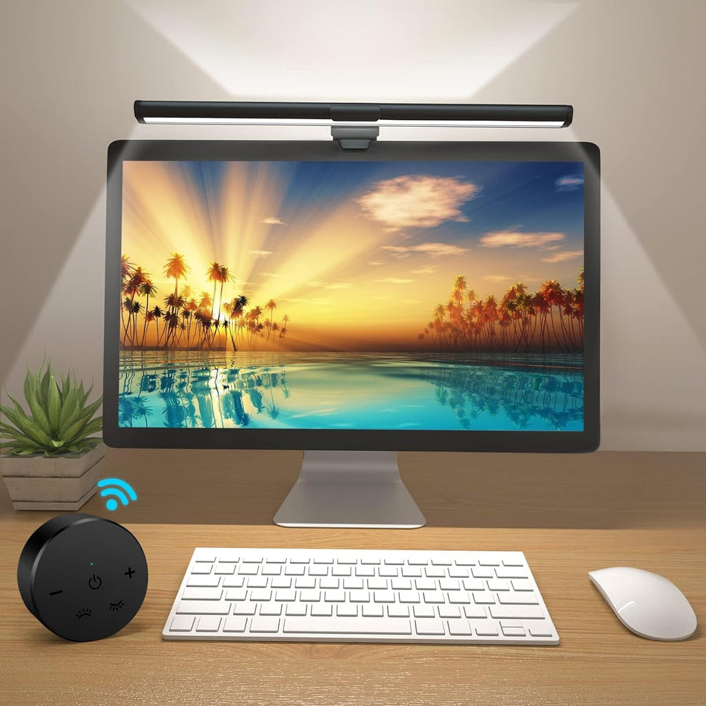 Monitor Light Bar with Remote, Ra95 Computer Monitor Lamp for Eye Caring, USB Reading Lamp Task Lamp, Dimmable Light