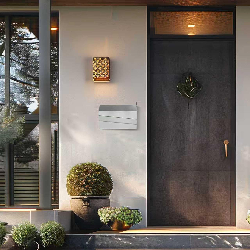 Wall-Mount Mailbox, Brushed Stainless Steel Panel, Rust Resistant Large Capacity House Mailbox