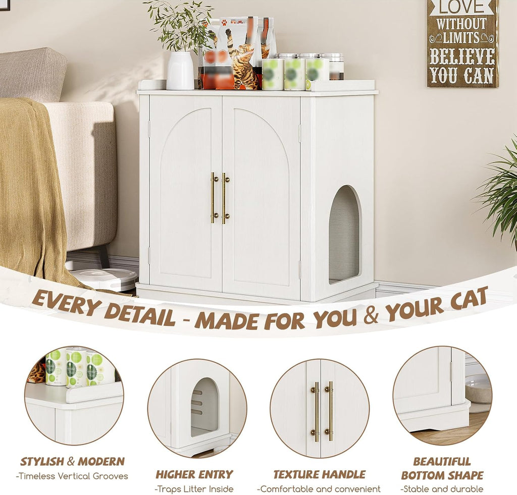 Cat Litter Box Enclosure Furniture, Hidden Litter Box Furniture
