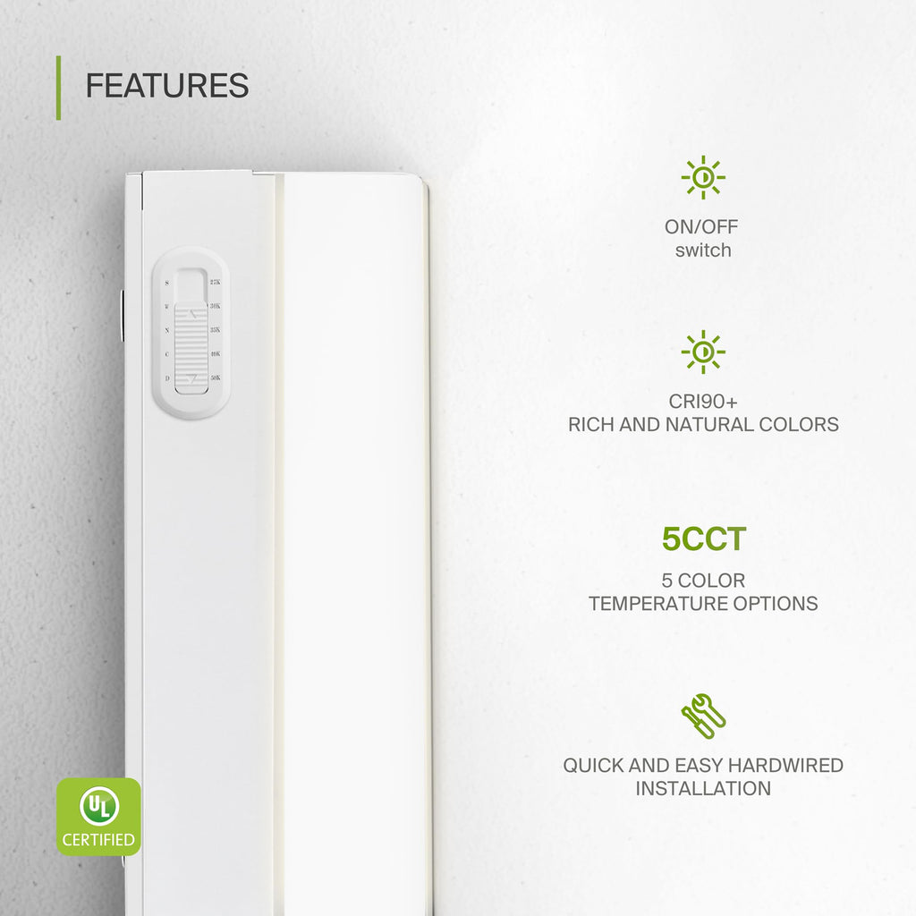 LED Under Cabinet Lighting Hardwired, 32 Inch 16W