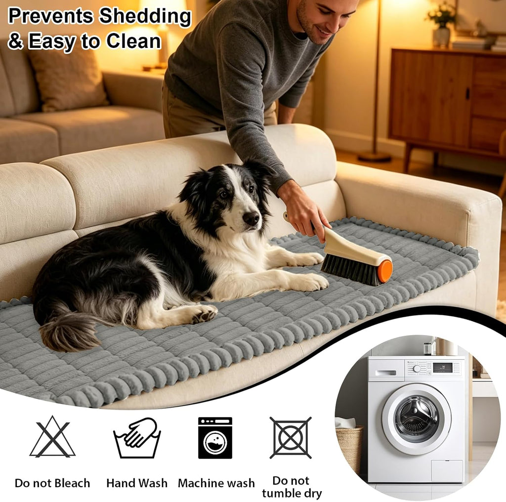 Fuzzy Pet Couch Covers for Dogs Non Slip Sofa Cover for Pets