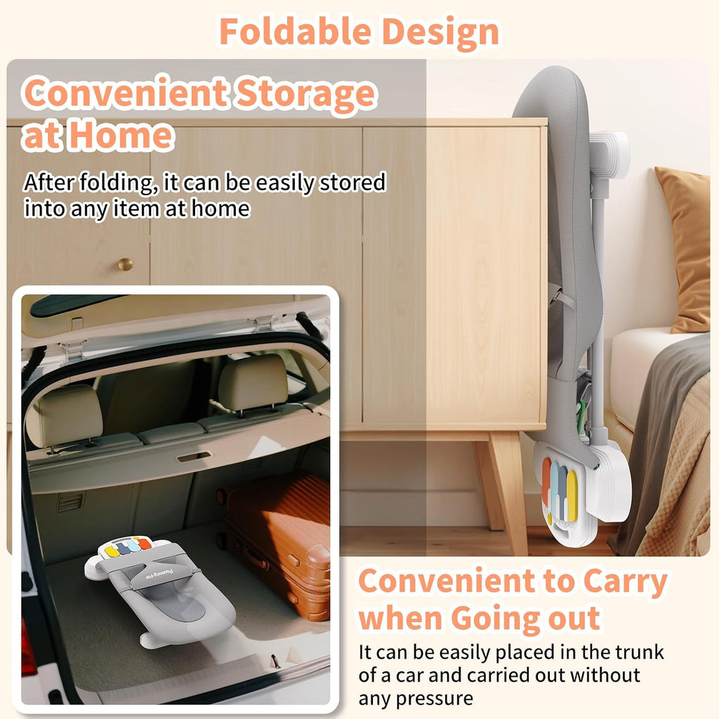 Bouncer Seat, Speed Adjustable Height Baby Bouncer Seat, in-1 Bouncer Seat for Babies 0-6 Months, Detachable