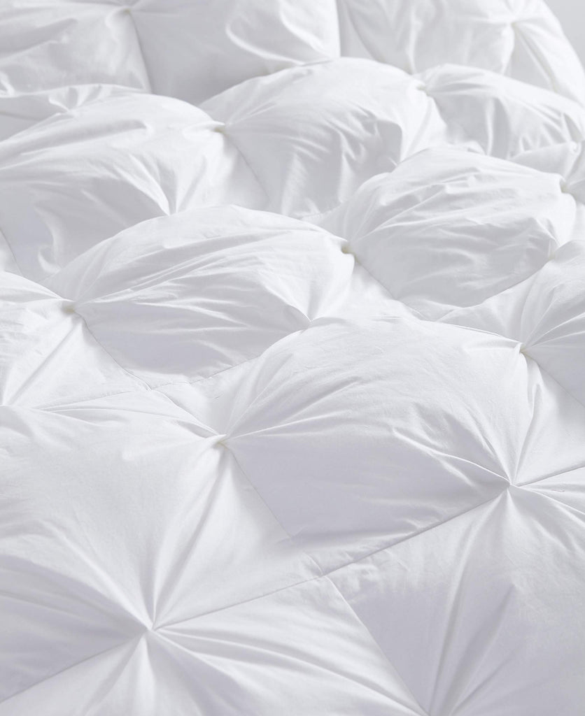 Luxurious Heavy King Size Goose Down Comforter Duvet Insert, Classic Pinch Pleat Style, 70 oz Fill Weight, 100%