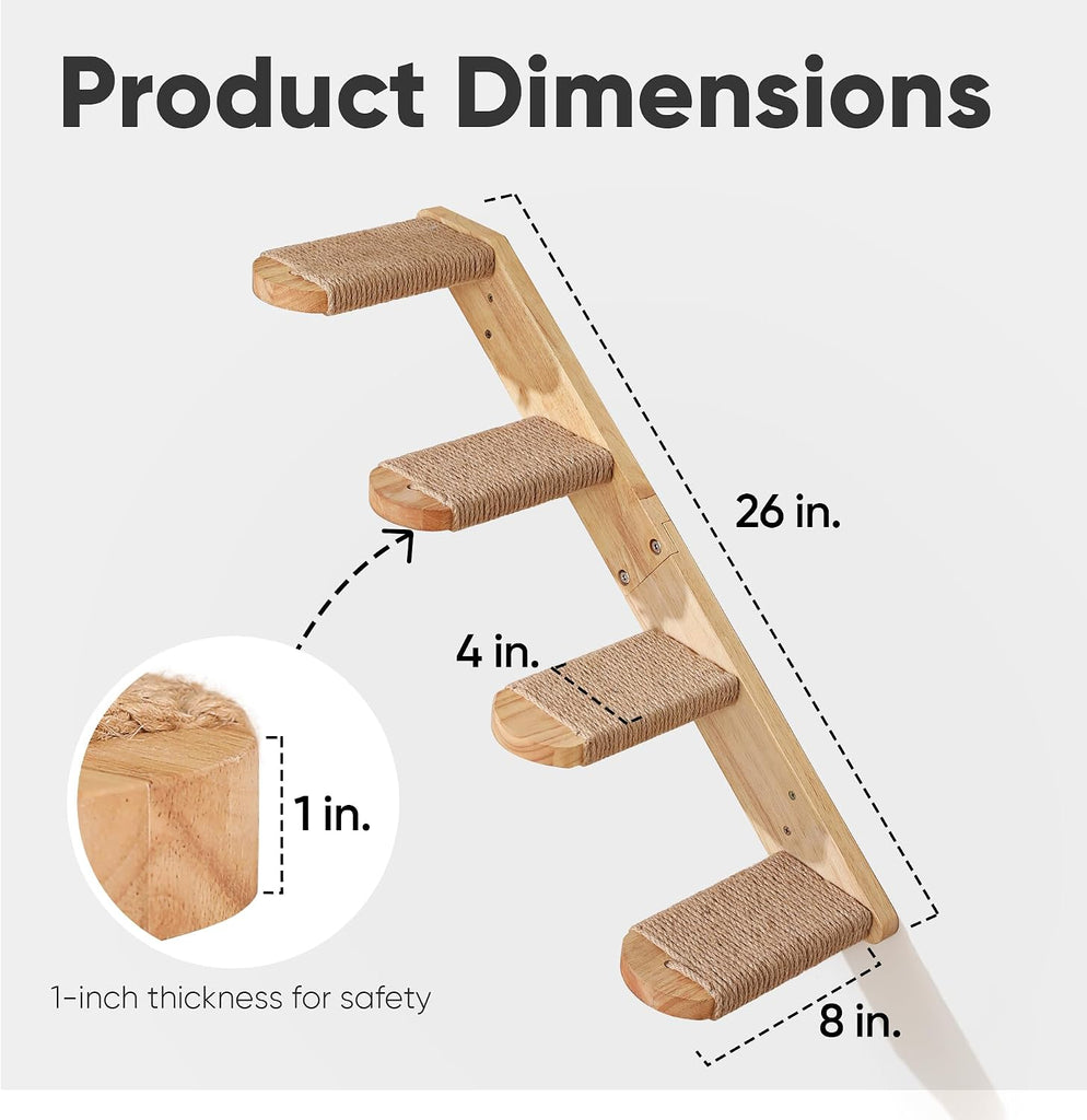Cat Climbing Shelf Wall Mounted, Large