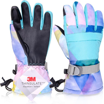 Kids Ski Gloves Winter Warm Snow Glove for Boys Girls Cycling Snowboarding Skating