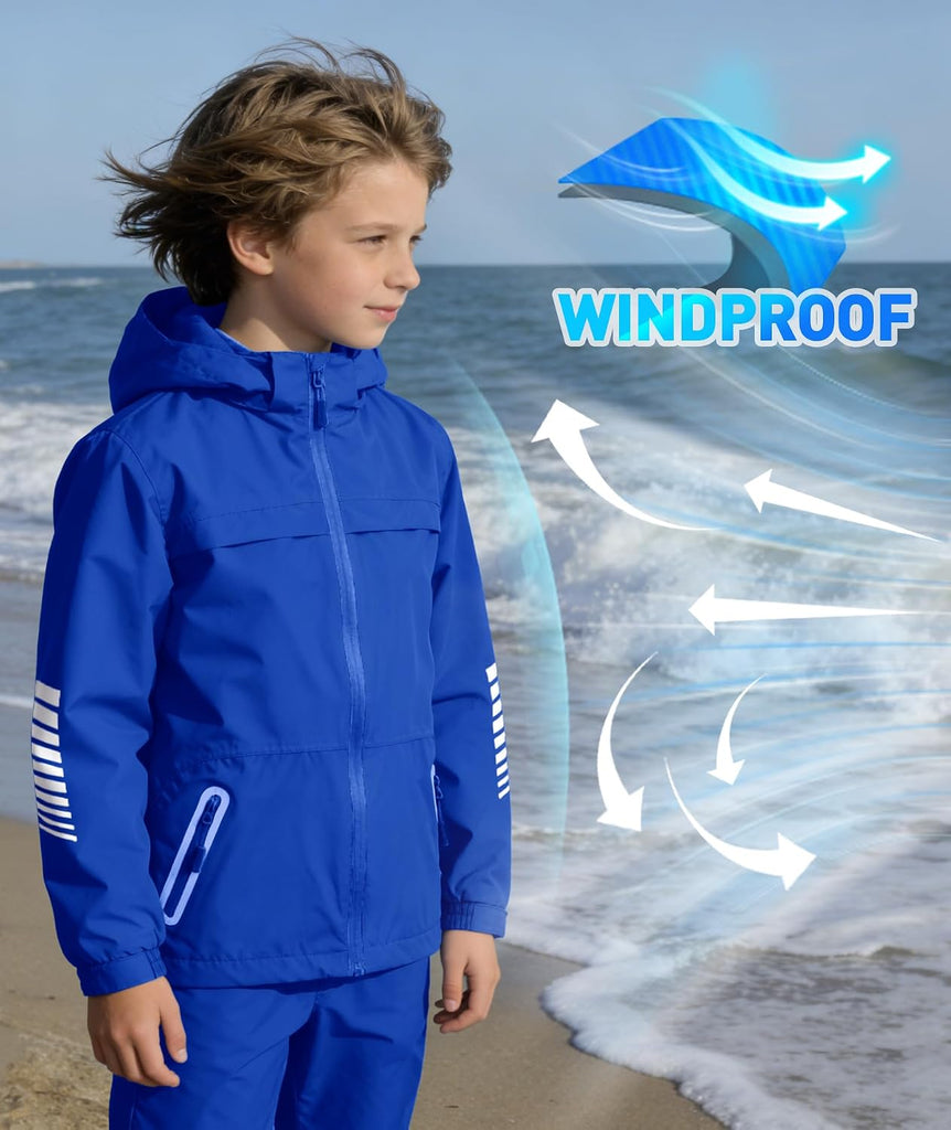 Boys Rain Jacket & Pants Kids Rain Suit