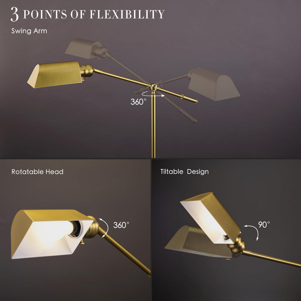 Pharmacy Floor Lamp (Antique Brass)