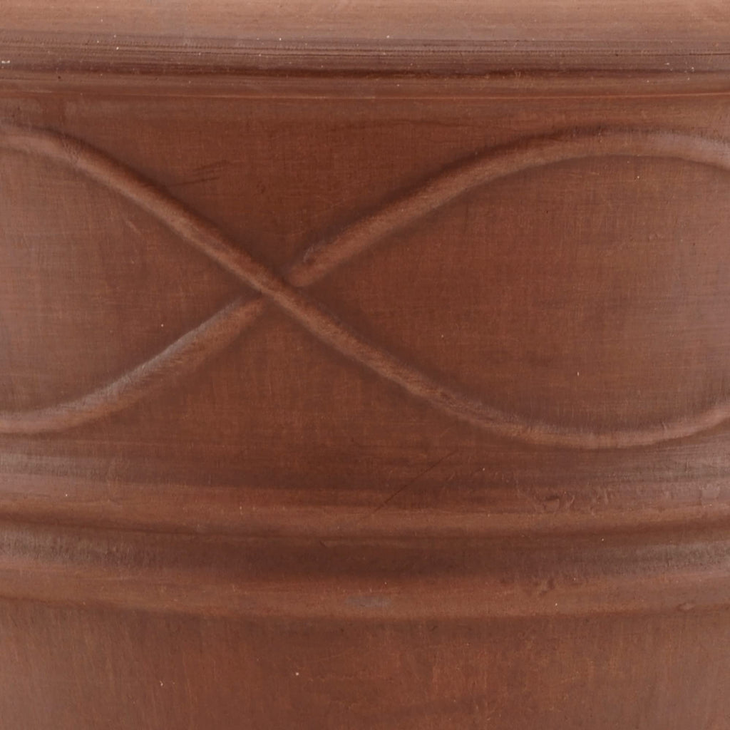 Western Weave Planter, 14 by 11.5-Inch, Terra Cotta Color