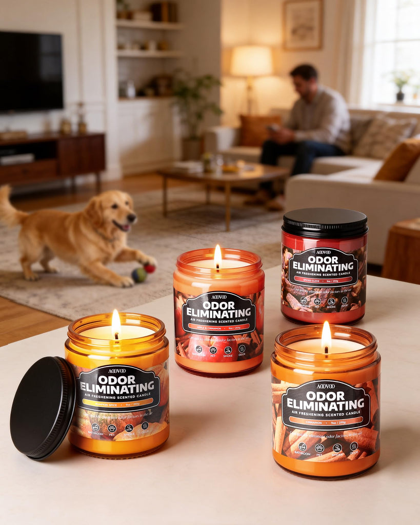 Apple Cinnamon Odor Eliminating Candle - 9 oz Fall Candles