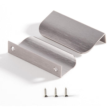 Edge Finger Tab Pulls for cabinets Kitchen Invisible Hardware Concealed Drawer Pull Aluminum Flat Hidden Door Handles